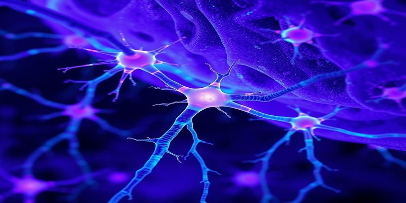 Microscopic view of artificial neural connections interfacing with biological brain tissue, representing Northwestern printed neuron breakthrough