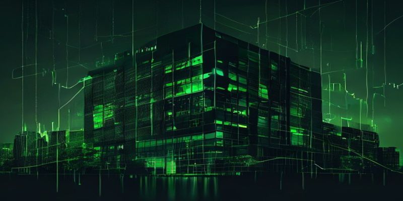 Nvidia headquarters with fading connection lines to OpenAI and Anthropic logos against a dark financial backdrop
