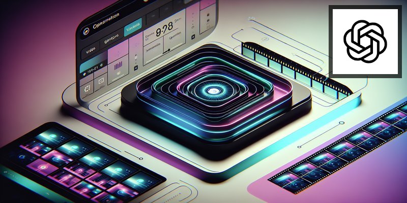 OpenAI ChatGPT interface with video generation controls and Sora AI video preview panel