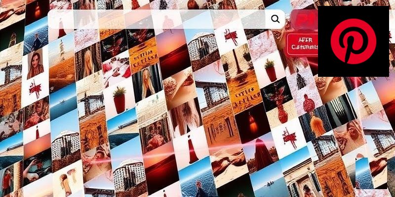 Visual search interface showing AI-powered image recognition and content discovery on a digital platform