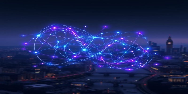 Abstract visualization of self-improving AI systems with recursive neural network patterns