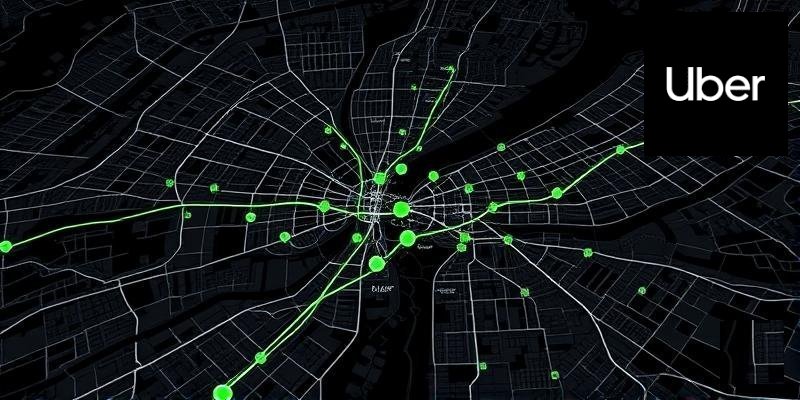 Digital map navigation interface with AI-powered route optimization and real-time traffic data visualization
